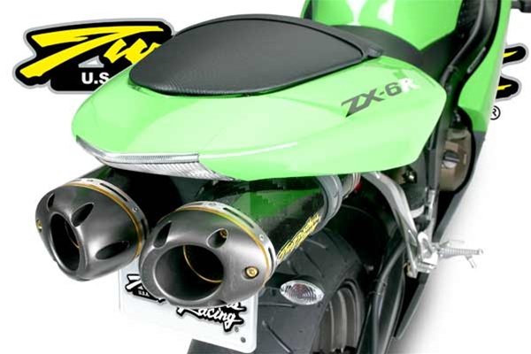 Two Brothers Kawasaki ZX-6R '05-06 M2 Carbon Fiber Slip On Exhaust Dual