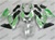 Kawasaki ZX14R Silver/Green Flame Fairings
