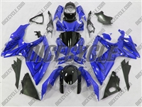 Suzuki GSX-R 600 750 Black Fire on Candy Blue Motorcycle Fairings