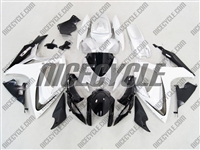 White/Black Suzuki GSX-R 600 750 Fairings