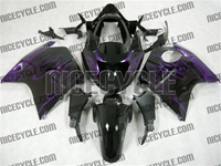 Honda CBR1100XX Blackbird Purple Flames Fairings