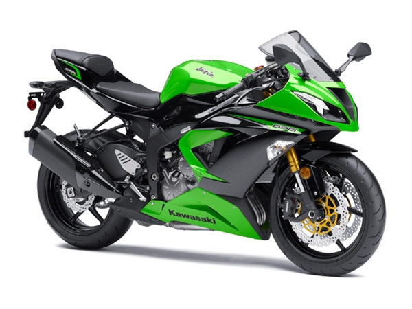 Motorcycle Fairings Kit - 2013-2018 Kawasaki ZX6R Green on Black