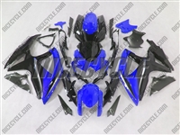 Suzuki GSX-R 600 750 Black/Blue Accents Motorcycle Fairings