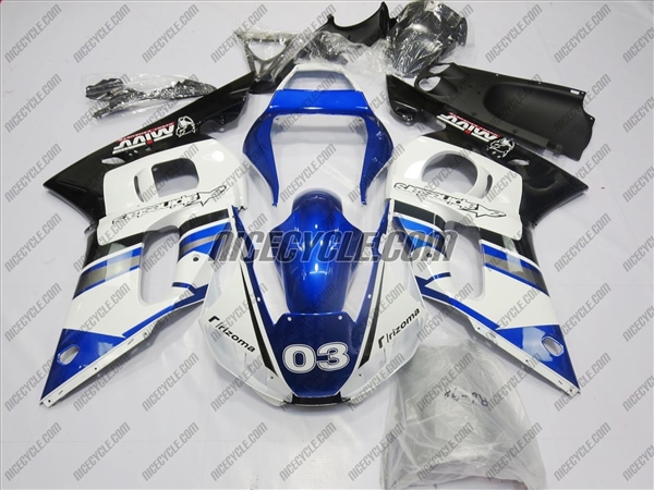 Motorcycle Fairings Kit 1998 2002 Yamaha YZF R6 White Blue motorcycle-fairings-kit-1998-2002-yamaha-yzf-r6-white-blue
