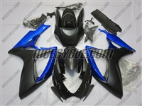 Matte Black/Blue Suzuki GSX-R 600 750 Fairings