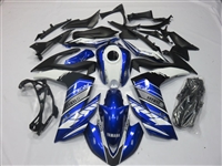 Yamaha YZF-R3 Blue/Silver Racing Fairing
