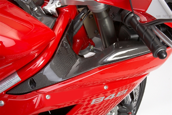 Red 2007-2012 Ducati 1198 1098 848 Carbon Fiber Air Intake Covers 