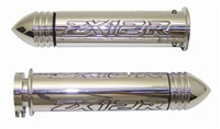 Polished & Engraved Straight Grips with pointed ends for Kawasaki ZX12R (product code# A2972P)