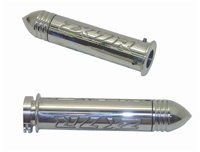 Polished & Engraved Straight Grips for Kawasaki ZX7 with Pointed Ends (product code# A2975P)