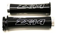 KAWASAKI - ZX14 (06-Present) CURVED GRIPS ANODIZED BLACK (PRODUCT CODE # A3109FAB)