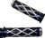 Anodized Black Straight Grips With Criss Cross Design & Flat Ends for Honda (product code# A3247B)