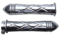 POLISHED SUZUKI GRIPS, CRISS CROSSED, RIBBED POINTED ENDS (PRODUCT CODE# A3251PR)