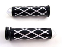 Yamaha R1 (00-10), Straight, Criss Cross Style with Flush Pointed Ends - Anodized Black (product code: A3258BP)