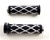 Anodized Black Kawasaki Grips (All Years) Straight, Criss Cross, Flat ends (product code# A3259B)