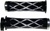 Anodized Black Curved Grips for Kawasaki Models CrissCross Edition With Flat Ends (product code #A3261B)