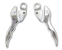 Custom Billet Polished Hayabusa (08-Present) Two Piece Grab Handles, Engraved with Speed Symbol (product code# A4014S)