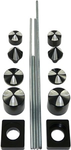 Anodized Black Billet Spiked Axle Dress-Up Kit for Kawasaki ZX-14 (06-10)  (product code# A4261AB)