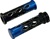 UNIVERSAL ANODIZED BLACK/BLUE GRIPS WITH FLAT ENDS & DIAMOND CUT-OUT, SEE FITMENTS BELOW  (PRODUCT CODE: A4286BB)