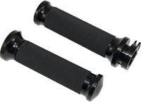ANODIZED BLACK GRIPS WITH RUBBER CENTER, SEE FITMENTS BELOW  (PRODUCT CODE: A4303AB)