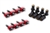 Black/Red Spiked Windscreen Motorcycle Bolts