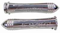 TRIPLE CHROMED KAWASAKI - ZX14 (06-Present) CURVED GRIPS WITH POINTED ENDS (PRODUCT CODE # CA3109)