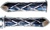Triple Chromed Curved Grips With Criss Cross Design & Pointed Ends for Honda (product code# CA3245P)