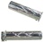 Polished Kawasaki Grips (All Years) Chrome, Criss Cross, Flat ends (product code# CA3259)