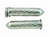 Tripled Chromed Straight Grips for Kawasaki ZX6, ZX7, ZX10, ZX12, ZX14, ZX636 (Fits all years) Swirled Edition With Flush Pointed Ends (product code #CA3260P)