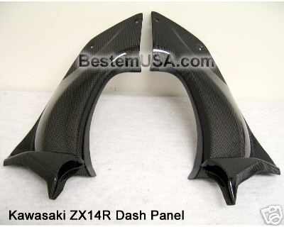 2006-2011 Kawasaki ZX14 ZZR1400 100% Carbon Fiber Dash Panel