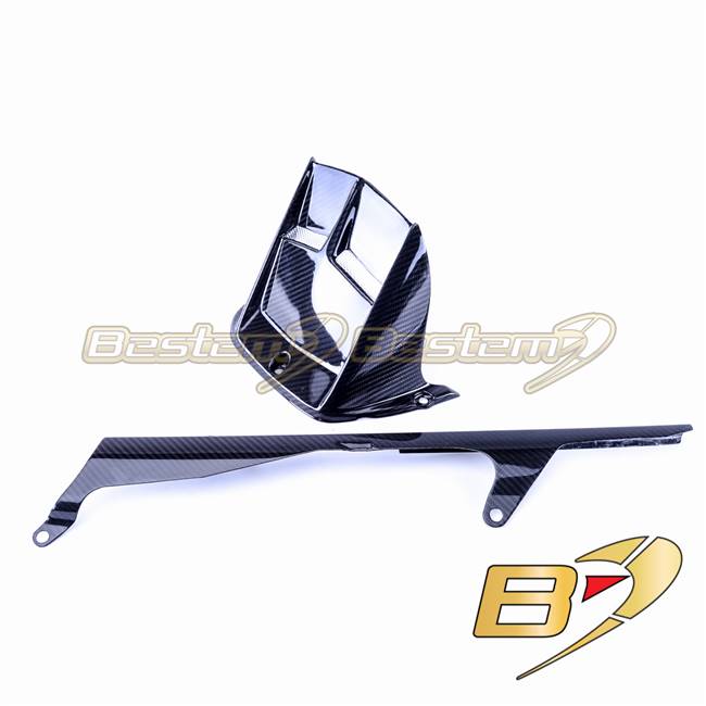 Yamaha YZF R6 2006-2020 Carbon Fiber Rear Hugger + Chain Guard , twill