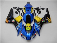 Motorcycle Fairings Kit - 2006-2007 Honda CBR1000RR Blue/Yellow Custom Paint Fairings | CP1262