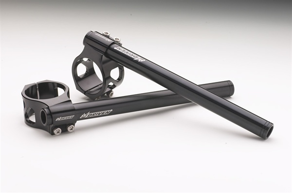 Vortex-style 50mm 7° Clip-On Handlebars For Kawasaki ZX6R (2013-2025) – Black Aluminum