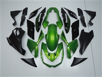 Motorcycle Fairings Kit - 2010-2013 Kawasaki Z1000 Green/Black Fairings | DSCN6329