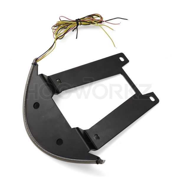 Victory Hammer Under Fender LED Turn Signal Bar Kit With Tag Mount - Smoked Lens