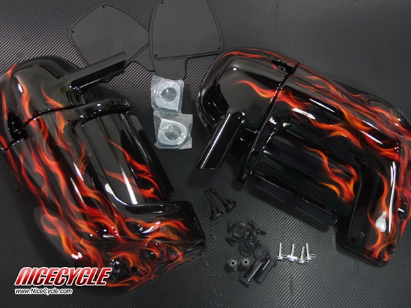 US Stock Moto Onfire Unpainted Lower Vented Leg Fairing Kits Fit for Harley Touring Street Glide 1983-2013 Body Kits with Mounting Hardware