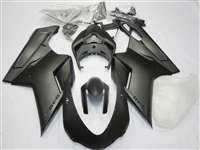 Motorcycle Fairings Kit - Ducati 1198 1098 848 Evo Matte Black/Black Fairings | ND848-39