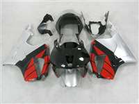 Motorcycle Fairings Kit - Honda VTR 1000 / RC 51 / RVT 1000 OEM Style Silver/Red Fairings | NH10006-16