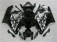 Motorcycle Fairings Kit - 2004-2005 Honda CBR 1000RR Black/Silver OEM Style Fairings | NH10405-19