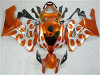Motorcycle Fairings Kit - 2004-2005 Honda CBR 1000RR Metallic Orange Tribal Fairings | NH10405-2