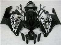 Motorcycle Fairings Kit - 2004-2005 Honda CBR 1000RR Black/Silver OEM Style Fairings | NH10405-8