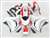 2008-2011 Honda CBR 1000RR Bodywork White/Red Fairings | NH10811-24