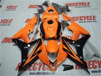 Motorcycle Fairings Kit - 2007-2008 Honda CBR 600RR Orange/Black Fairings | NH60708-32