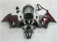 Motorcycle Fairings Kit - 2002-2013 Honda VFR 800 Silver/Deep Red Fairings | NH80213-13