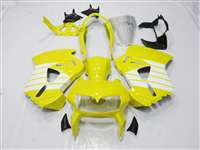 Motorcycle Fairings Kit - 1998-2001 Honda VFR 800 Yellow/White Fairings | NH89801-21
