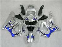 Motorcycle Fairings Kit - 2000-2001 Honda CBR 929RR Silver/Blue Tribal Fairings | NH90001-22
