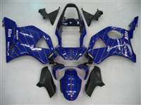 Motorcycle Fairings Kit - Striped Blue 2002-2003 Honda CBR 954RR Motorcycle Fairings | NH90203-11