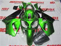 Motorcycle Fairings Kit - 2000-2001 Kawasaki ZX12R Plasma Green/Black Fairings | NK10001-1