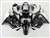 Motorcycle Fairings Kit - 2000-2001 Kawasaki ZX12R Black/Silver Flame Fairings | NK10001-15