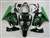 Motorcycle Fairings Kit - 2000-2001 Kawasaki ZX12R Green Flame Fairings | NK10001-4