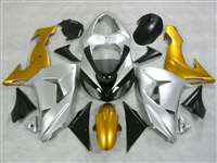 Motorcycle Fairings Kit - 2006-2007 Kawasaki ZX10R Silver/Gold Fairings | NK10607-1